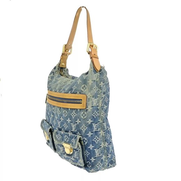 LOUIS VUITTON Buggy GM Shoulder Bag Monogram Denim Leather Blue M95048 25SJ587 - Picture 6 of 15